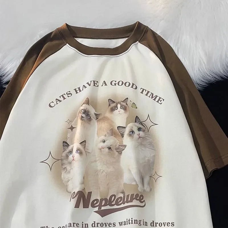 Cute Cat Graphic T-Shirt - CatX Fiesta