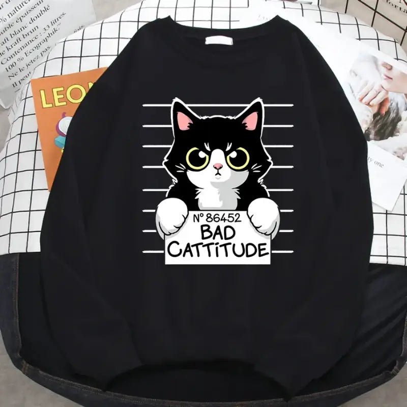"Cattitude" Fleece Sweatshirts - CatX Fiesta