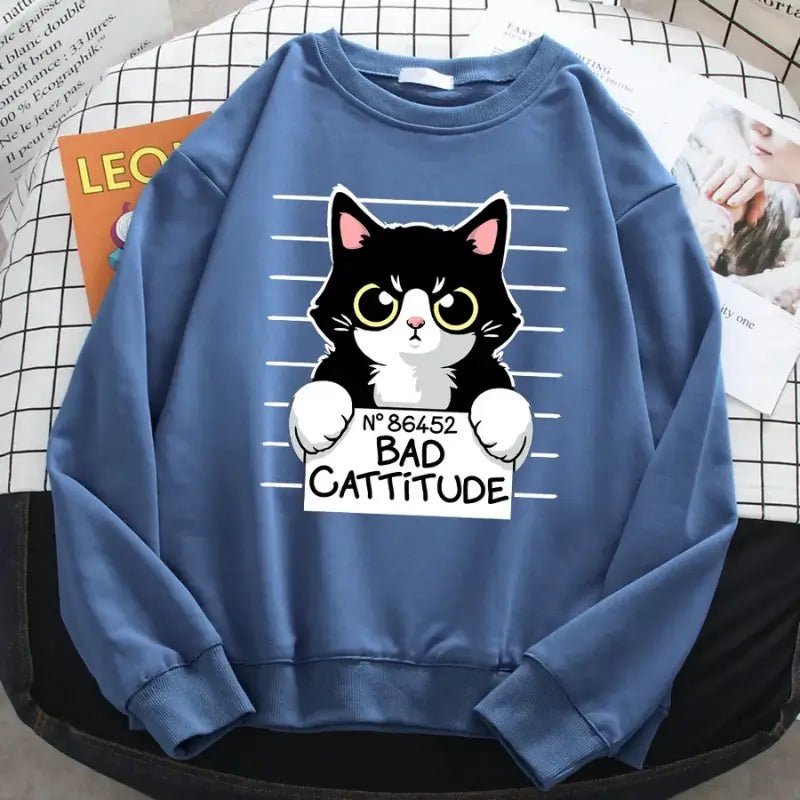 "Cattitude" Fleece Sweatshirts - CatX Fiesta