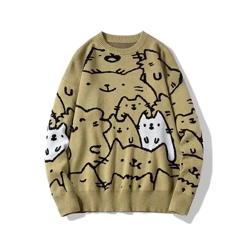 Autumn Cartoon Cat Sweaters - CatX Fiesta