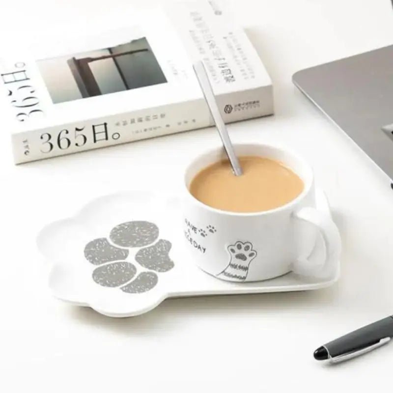 Coffee Cat Ceramics Mug w/ Tray - CatX Fiesta