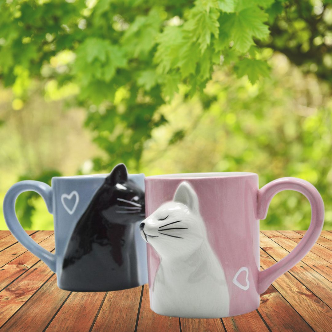 Coffee Couple Cat Handmade Mug - CatX Fiesta