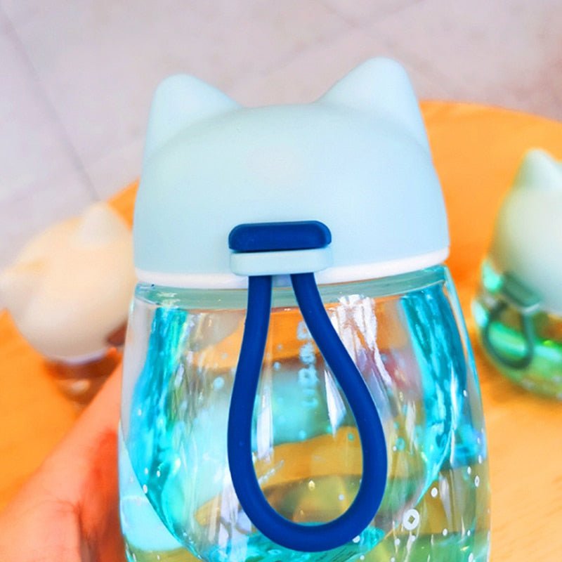 Cat Ear Mini Glass Water Bottle - CatX Fiesta