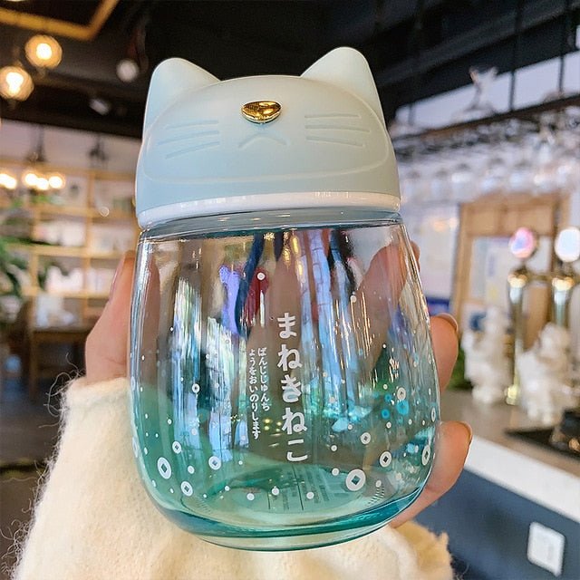 Cat Ear Mini Glass Water Bottle - CatX Fiesta