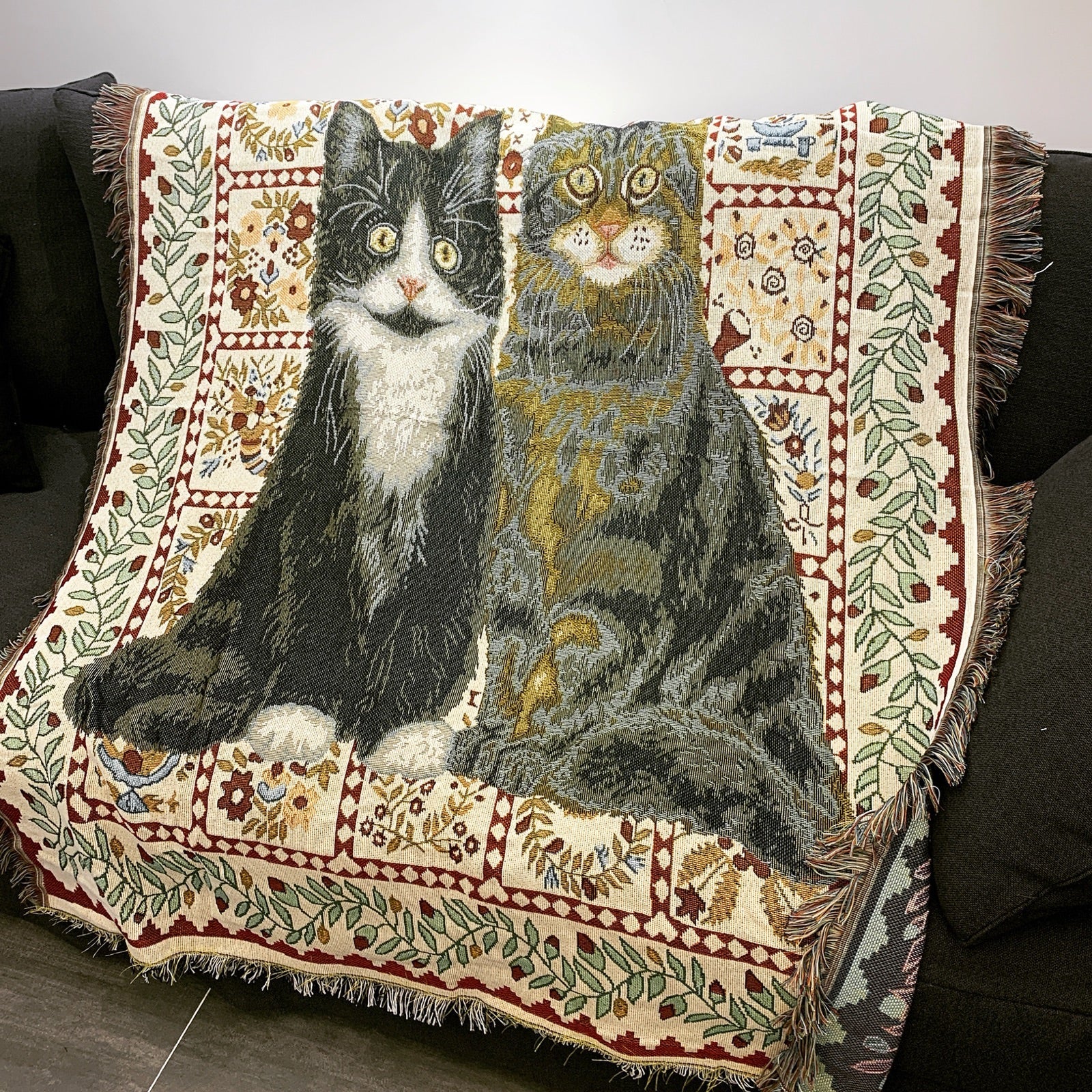 Cotton Weaving Cat Sofa Blanket - CatX Fiesta