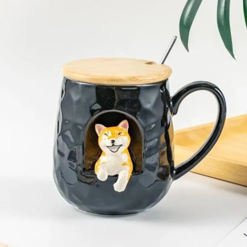 Cute Animals Relief Ceramics Mug - CatX Fiesta