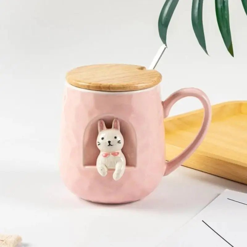 Cute Animals Relief Ceramics Mug - CatX Fiesta