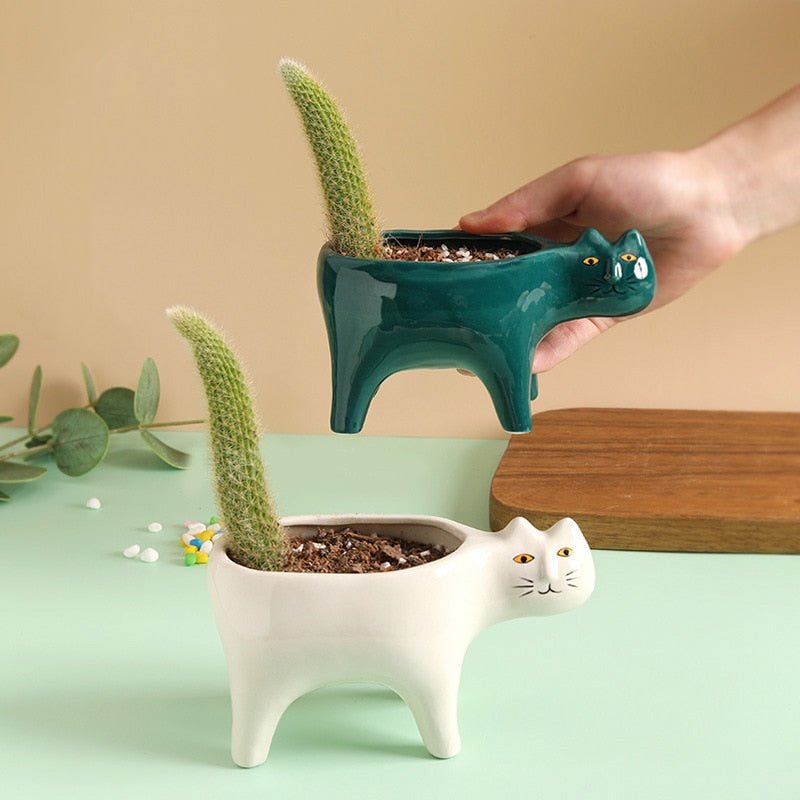 Cute Cat Garden Flower Pot - CatX Fiesta