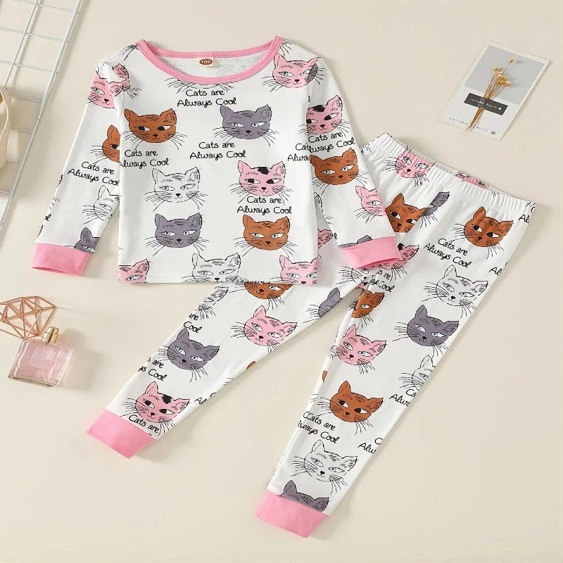 Cute Cat Head Kids Sleepwear Set - CatX Fiesta