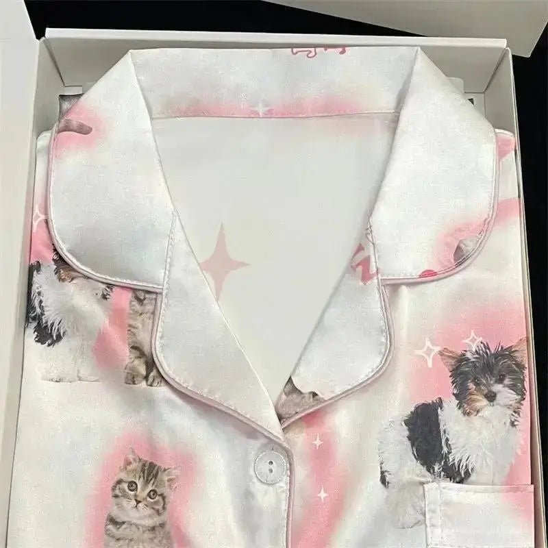 Cute Cat Thin Pajamas Set - CatX Fiesta