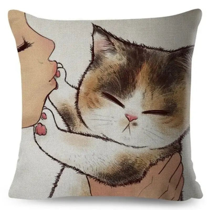 Kiss Cat Pillow Case - CatX Fiesta