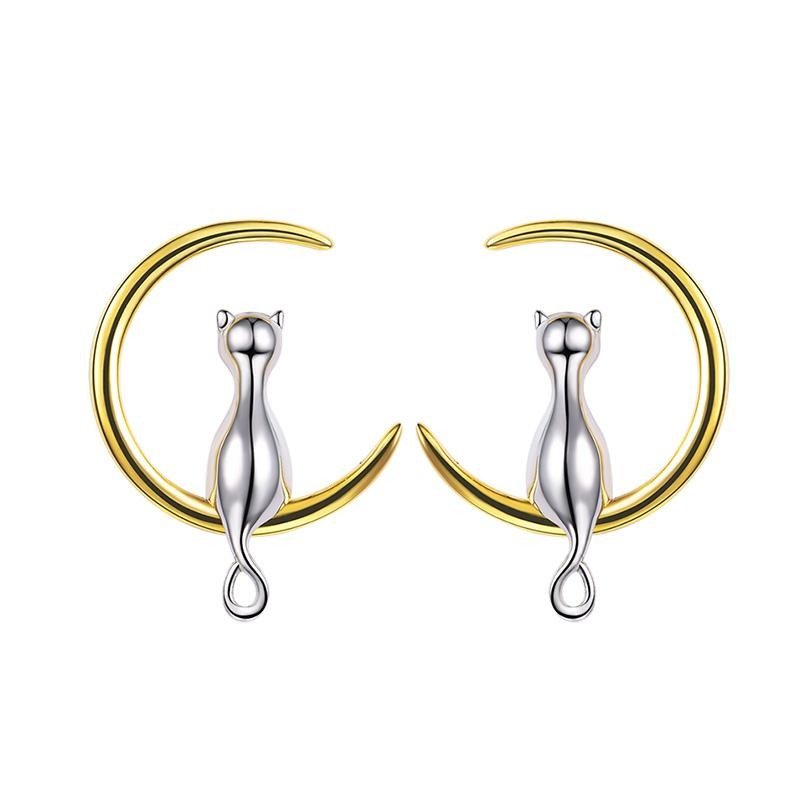 Light Luxury Cat Moon Earring - CatX Fiesta