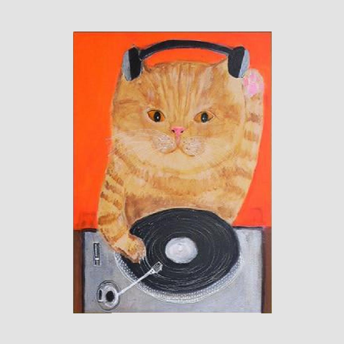 Modern Cartoon Cat Canvas Painting - CatX Fiesta