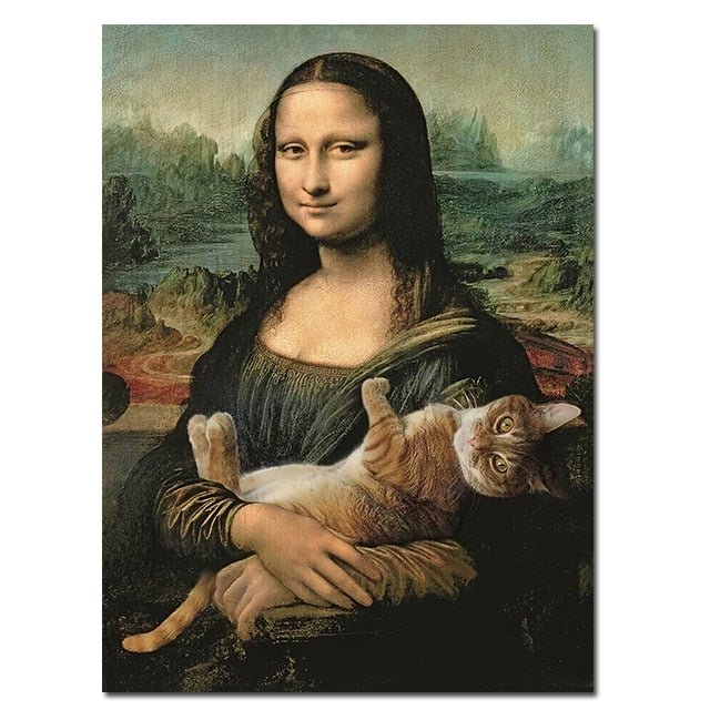 Smiling Mona Lisa Cat Canvas - CatX Fiesta